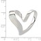 Sterling Silver Heart Slide Pendant Charm Jewelry 25mm x 27mm